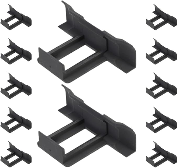 12pcs Solar Water Drain Clips and Photovoltaic Panel Water Guide Clamps 35mm Non-Coated for Outdoor Solar Panel Mud and Drainage Maintenance