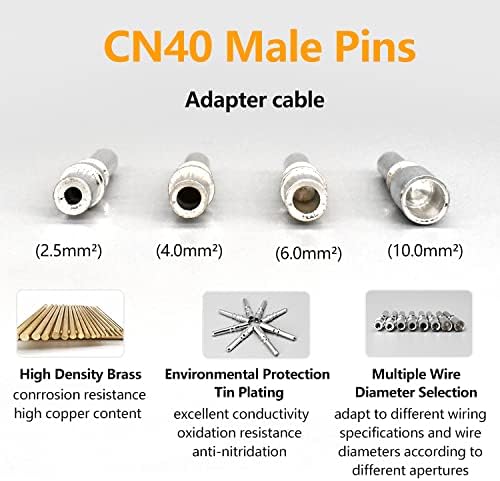 10AWG Solar Panel Connectors IP68 Waterproof 1500V 70A Solid Tinned Copper Terminal Black 5 Pairs for Solar PV Cable(6mm²)