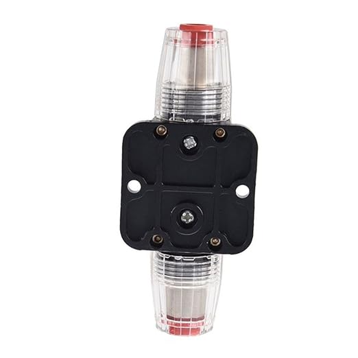 40 Amps Audio Inline Circuit Breaker Reset Fuse, 12V-24V DC Manual Reset Inline Fuse Holder 40A for Car Marine Trolling Motors Audio, Stereo Switch and Solar Inverter System Protection