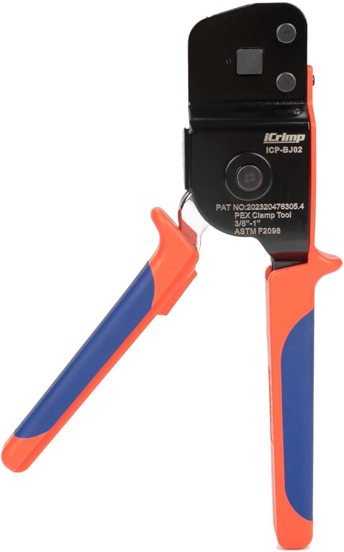 iCrimp One-Hand PEX Pipe Cinch Tool meet ASTM F2098 Standard clamps, Crimping Tool for 3/8-1 inch Clamp Rings