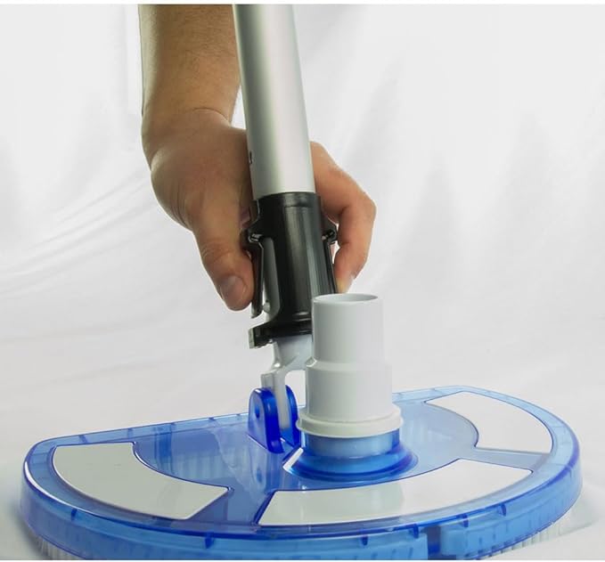 Aqua Select 8-16 Foot Telescoping Pool Vacuum Pole | Heavy Duty Aluminum Pole for Leaf Skimmers, Pool Brushes and Vacuum Heads | Expandable Swimming Pool Pole | Blue
