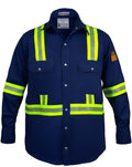 Flame Resistant High Visibility Hi Vis FR Shirt - 100% C - 7 oz