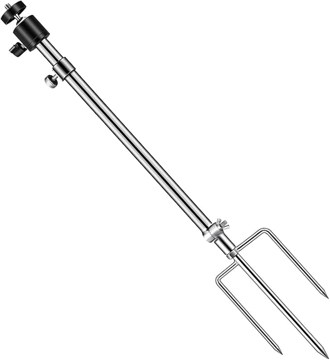 Trail Camera Mount, Solar Panels Mount, 3 in1 Stainless Steel 360 Degree Adjustable Universal Screw Connection 1/4''-20 (6mm), for Hunting Camera, Night Fishing Lights, Solar Panels, etc. (1 Pack)
