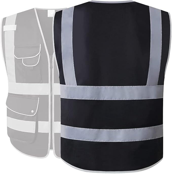 XIAKE 9 Pockets Class 2 High Visibility Reflective Safety Vest for Men Women,Meets ANSI/ISEA Standard
