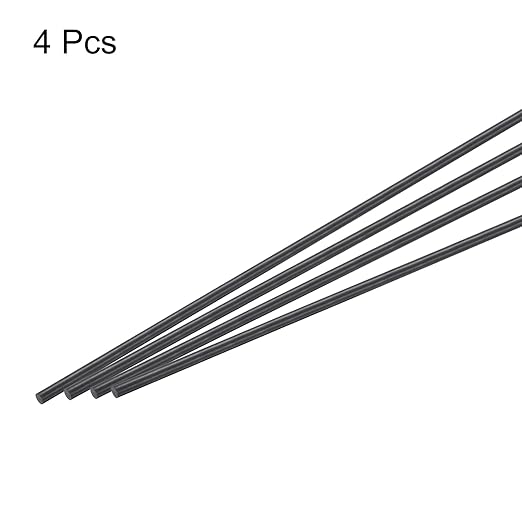 MECCANIXITY Carbon Fiber Rod Pole, 5.5mm x 450mm for RC Car Plane DIY Tool Wing Tube Quadcopter Arm, Pack of 4