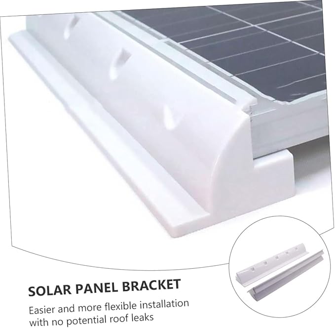 2pcs Abs Solar Panel Support Brackets for Rv Roof and Boat and Lightweight Solar Panel Mounting Rack High Uv Resistance for Secure Installation