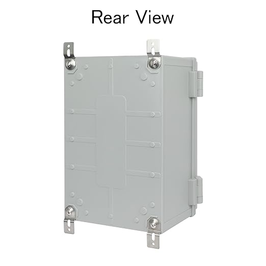 IP65 Waterproof Electrical Box Outdoor ABS Plastic Junction Box Project Box for Electronics Hinged Shell Enclosure with Mounting Plate, Wall Brackets, Cable Glands 11.8" x 7.9" x 6.3"