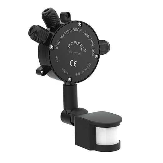Kekeou Motion Sensor with Junction Box Cable Connector, 160-Degree Replacement Motion Detector for Floodlight, Adjustable Time & Detection Sensitiity Up to 40FT Range, 2 Modes PIR Sensor for any lamps