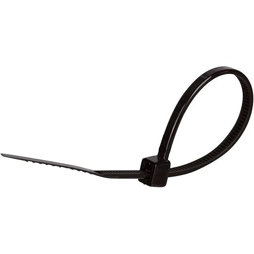 Morris Products Ultraviolet Black Nylon Cable Ties – 7 Inch Length –Heavy Duty, 50-Pound Tensile Strength – Cable Organization Applications – UV Safe, UL Approved – Pack of 1000