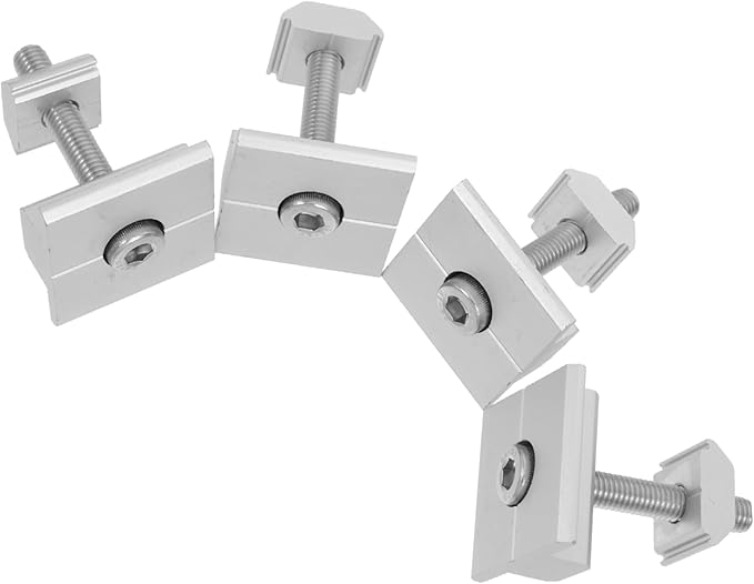 4pcs Solar Panel Mounting Brackets with Nuts and Bolts Durable Aluminum Installation Kit for Roofs Weather-Resistant Quick Assembly Secure Fit