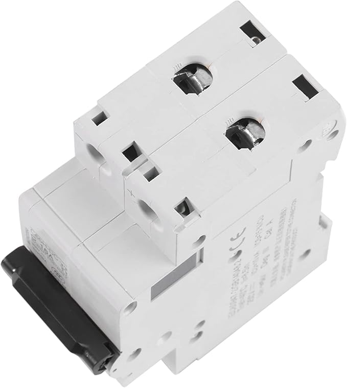 DC Miniature Circuit Breaker, Low Voltage 2 Pole 250A 63A DIN Rail Mount, DC Disconnect Switch for Solar Panels Grid DC System (63A)