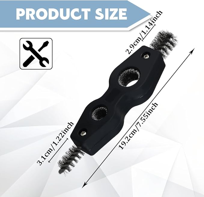 4 in 1 Car Battery Cleaning Brush, Car Battery Terminal Cleaner, Anti-Rust Auto Battery Cleaner with Steel Wire, Battery Cleaner Tool Car Accessories for Cleaning Auto Battery Post (Black)