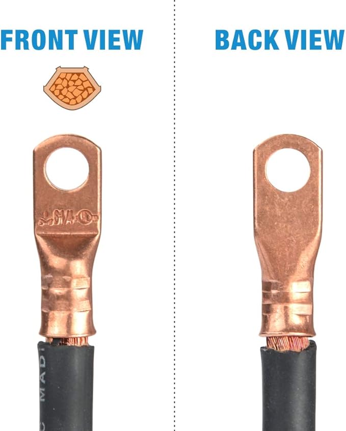 iCrimp AP-50BI Battery Cable Ring Terminal Crimper for 8, 6, 4, 2AWG Copper Cable Lugs, Heavy Duty Wire Lugs and Battery Cable Ends