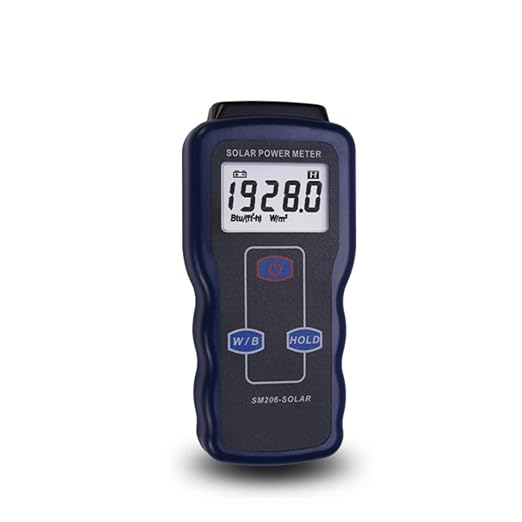 Digital Solar Power Meter, Sun Light Energy Measuring Tester for Testing Car Window Performance, Handheld Portable Sunlight Meter, W/m2 Meter