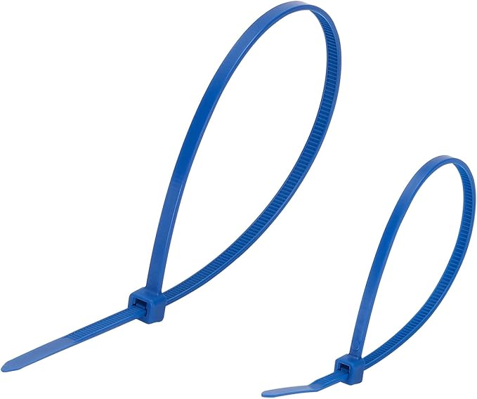 Tefzel Cable Tie,6" ETFE Zip Ties,High Temp Zip Tis Blue,Chemical Resistan for Demanding Industrial Applications (Pack of 100)