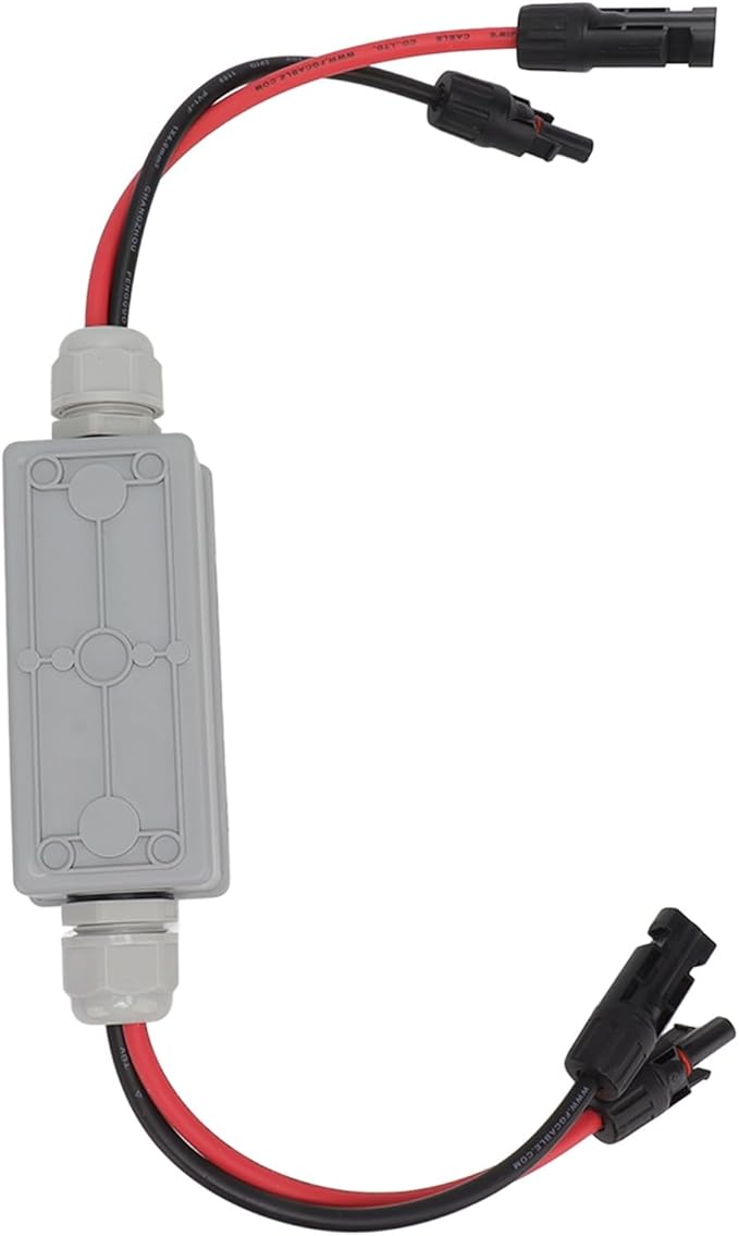 Solar Panel Disconnect Switch, 500V 32A DC Circuit Breaker IP65 Distribution Box Solar Isolator Switch (With Cable and PV Connector)