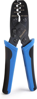 Newdeli Molex Crimper 24-14 AWG Non-Insulated Open Barrel Crimping Tool for JST Style Molex DELPHI AMP TYCO PC Harley Deutsch Terminals Receptacles Wire Terminal Crimper