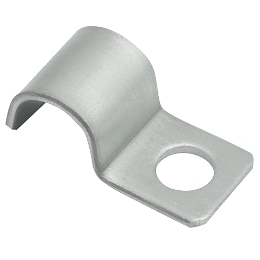100 Pcs Heavy Duty Cable Wire Clips, 1/4 Inch Zinc Plated Steel Cord Clips for Secure Wall Mounting, Outdoor Wire Management, and Durable Pipe Fixing