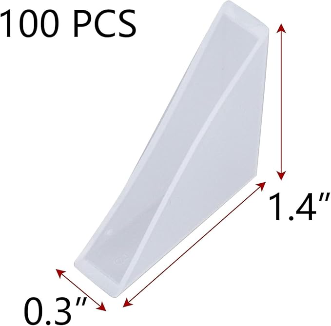 1.4"x0.3" Plastic Corner Protection Right Angle Shape Anti-Collision Corner Protection for Mirror,Glass-100pcs(White)