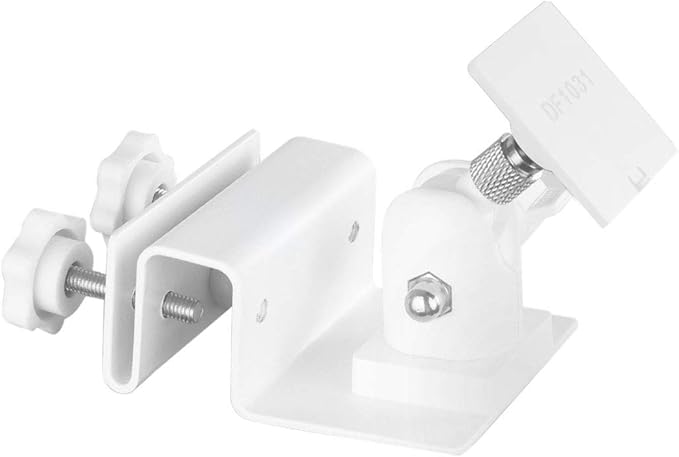 HOLACA Weatherproof Gutter Mount for Ring Solar Panel- Adjustable Aluminum Alloy Outdoor Mount Accessories for Ring Solar Panel (White)