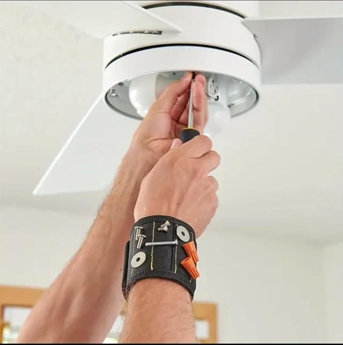 Magnetic Wristband Hardware and Tool Holder: Handy for Holding screws, nails, small parts and tools with an adjustable wristband Ideal for DIY projects, construction and various other tasks