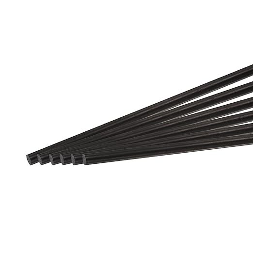 MECCANIXITY Carbon Fiber Rod, 8mm x 200mm Carbon Rod Bar for RC Plane DIY Craft Kite Wing Tube Quadcopter Arm Repair Pack of 10