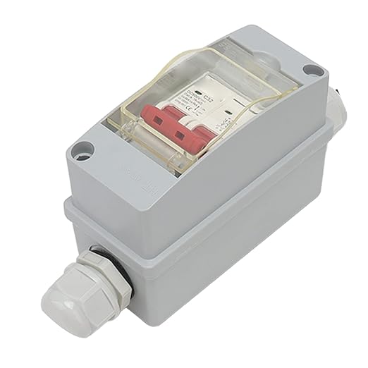 Mini Circuit Breaker, 2P DC 500V 32A, PV Disconnect Switch, Solar PV Isolator with IP65 Distribution Box for Solar Panels Grid System, Without Cable
