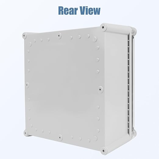LeMotech Junction Box IP67 Waterproof Dustproof Electrical Box Project Box DIY Enclosure Gray with Transparent Clear Cover, External Size 11x11x5.1in (280x280x130mm)