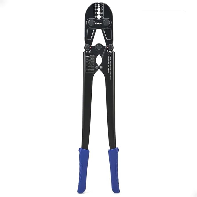 iCrimp Wire Rope Crimping Tool, Wire Rope Swager, Fishing Lines Crimping, for 1/64-inch to 3/16-inch Aluminum Oval Sleeves, Stop Sleeves, Loop Sleeves and Ferrules
