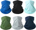 6 Pack Breathable Bandana Face Mask, Summer UV Protection Cooling Neck Gaiter Face Clothing
