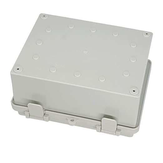 Zulkit Junction Box ABS Plastic Dustproof Waterproof IP65 Electrical Boxes Hinged Shell Outdoor Universal Project Enclosure 8.7 x 6.7 x 4.3 inch (220x170x110 mm)