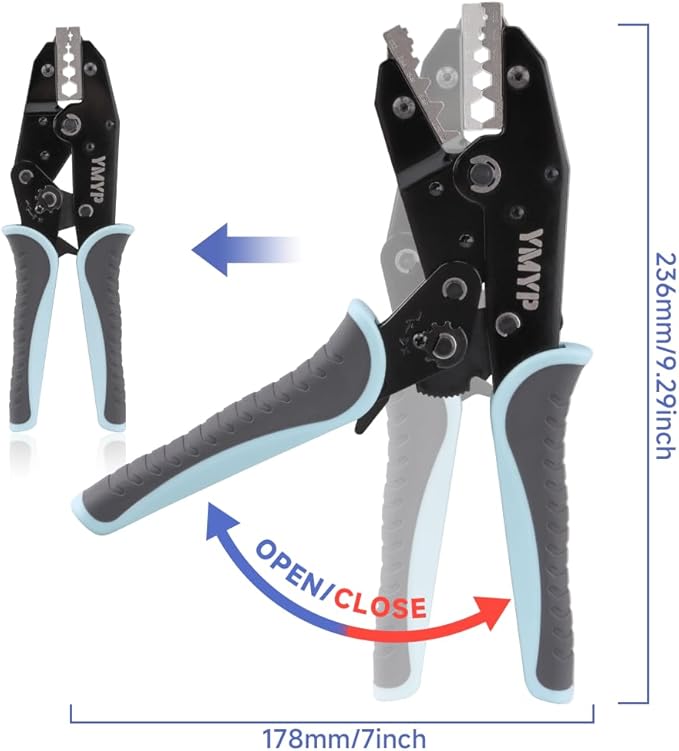 Coaxial Crimping Tool Set for Coaxial RG LMR BNC Type Cable and Connectors with 7 Changeable Dies