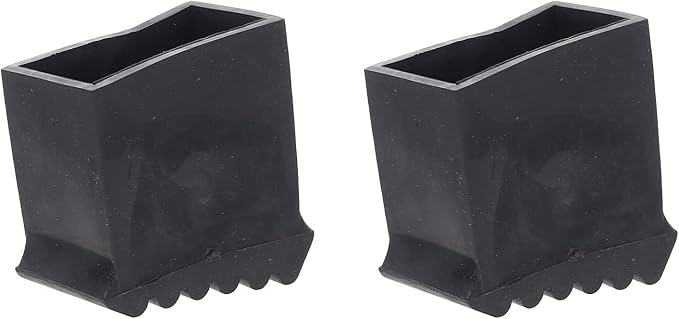 DOITOOL Werner Ladder Accessories 2Pcs Step Ladder Foot Covers Non Slip Ladder Feet Mat Folding Ladder Feet Rubber Pads Covers Ladder Foot Pads Ladder Leg Caps - Inner Size: 2.36 x 1.18 inch (Black)