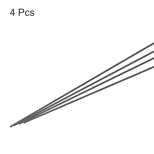 MECCANIXITY 4 Pack Carbon Fiber Rod, 0.5mm x 150mm for RC Plane DIY Tool Wing Tube Quadcopter Arm