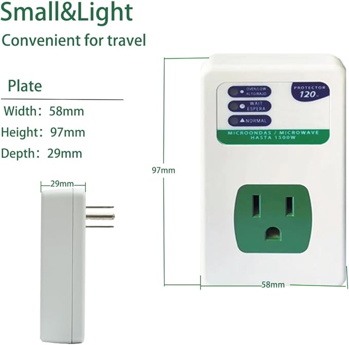 Electronic Voltage Protector(Surge Protector) Household Appliance Voltage Protection OverVoltage and UnderVoltage Protection Socket Surge Protector for Refrigerator E39-120V