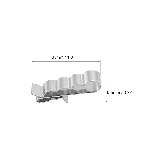PATIKIL Trailer Frame Wire Clips Solar Panel Cable Clips 33mm/1.3" Stainless Steel for Boat Trailer, Wire Management, Pack of 28