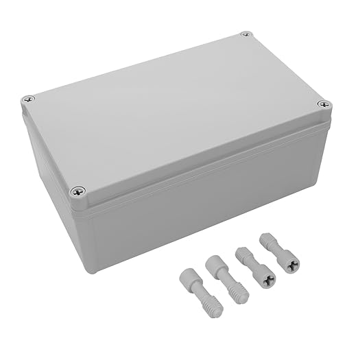 LeMotech Junction Box IP67 Waterproof Dustproof ABS Plastic Project Box for Electrical Outdoor Enclosure Gray 9.8 x 5.9 x 3.9 inch (250 x 150 x 100 mm)