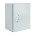 Steel Electrical Junction Box, Indoor&Outdoor Electrical Enclosure Box, Wall Mounted Waterproof&Dustproof Metal Box, Universal Electric Equipment Enclosure Box with Safety Locks and Mounting Plates