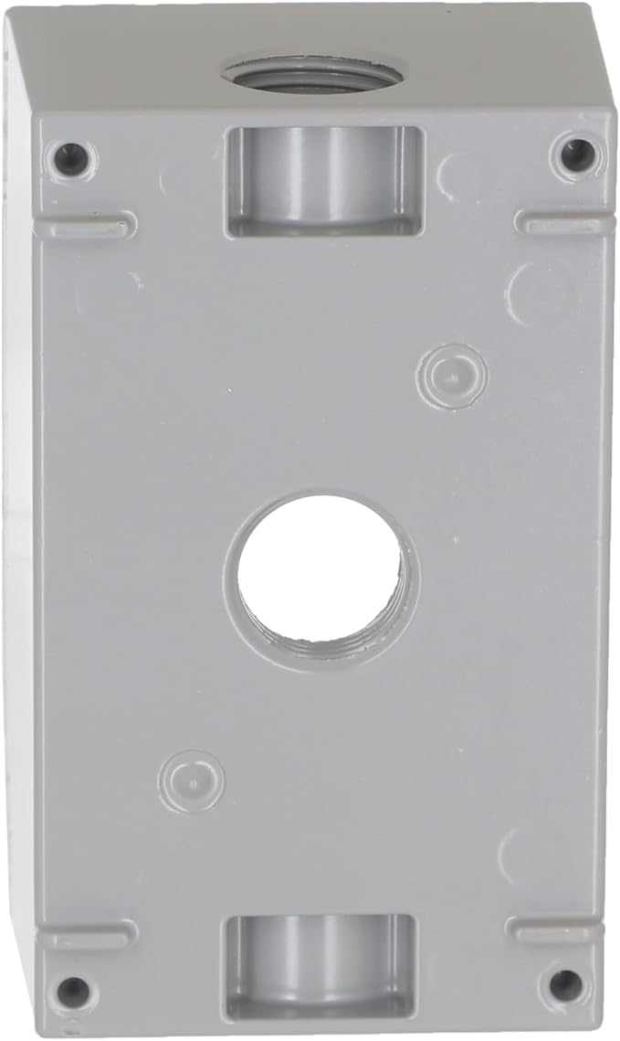 Hubbell-Bell 5320-0 Single Gang 3-1/2-Inch Outlets Weatherproof Box Gray