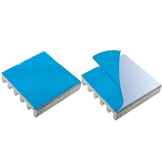 20PCS Aluminum Heat Sink with Thermal Conductive Adhesive Tape, 13×13×3mm Heatsink Cooler for Cooling VRM GPU Stepper Driver MOSFET VRam Regulators
