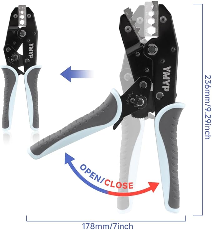 Coaxial Crimping Tool for RG Type Cable -RG6,29,50,54,55,56,58,59,62,71,108,133,142,301,302,307,400, LMR-195,200,240,300, BNC 3C-2V,3D-2V Connectors (CRIPMER L2 WG)