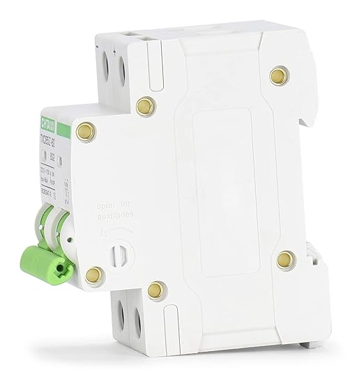 12V-110V DC Miniature Circuit Breaker, 6 Amp 2 Pole Battery Breaker Protector for Solar PV System and RV, Thermal Magnetic Trip, DIN Rail Mount, Chtaixi DC Disconnect Switch B6