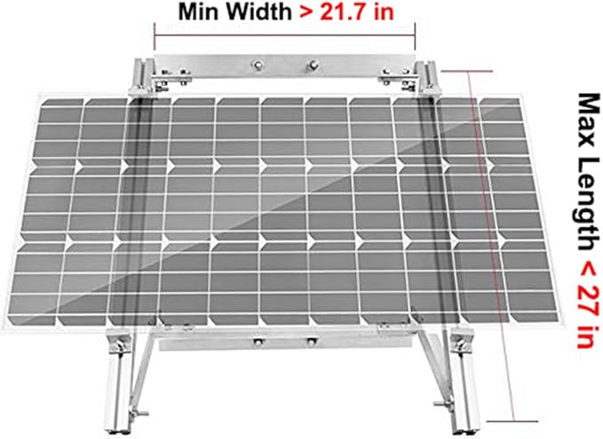 Renogy Solar Panel Side of Pole Mount for 50W/100W Solar Panel (Mount only) for Flat Surface Off-Grid Systems, and Panels Up to 100W