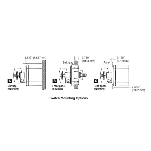 Blue Sea Systems On/Off Battery Isolator Switch With Locking Key, Black, 6004200 m‑Series