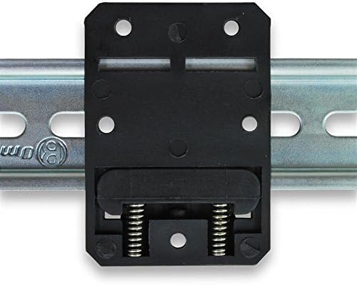 DIN Rail Mounting Brackets, 48mm x 68.5mm, Black, RoHS Compliant, 10-Pack