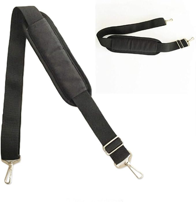 Sevenfly Universal Shoulder Strap Replacement Luggage Bag Strap Detachable Soft Padded Adjustable Belt With Metal Swivel Hooks（black