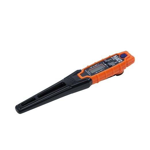 Klein Tools ET05 Digital Pocket Thermometer, HVAC Instant Read Thermometer with Backlit Display, Wide Measurement Range, Fahrenheit and Celsius