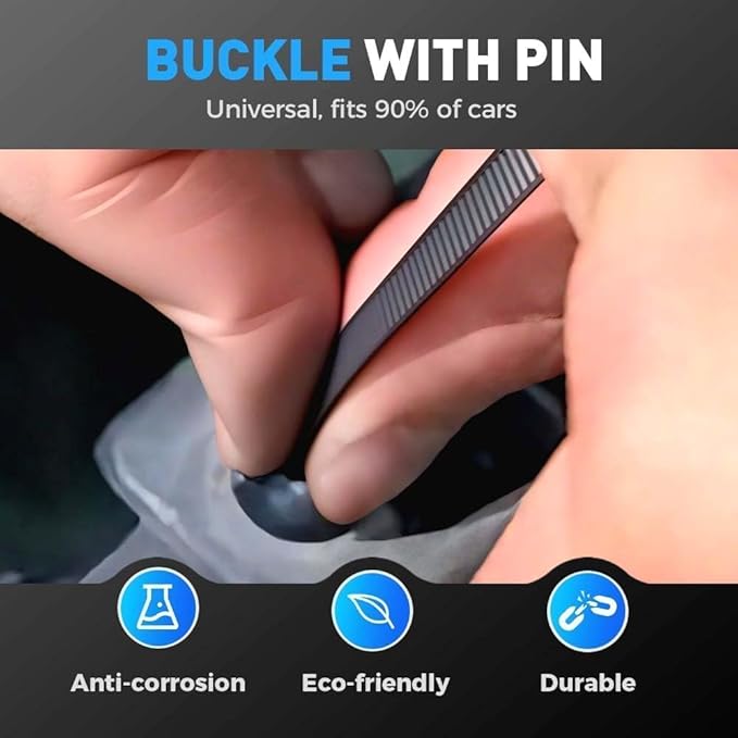 Upgrade Nylon Universal Cable Tie Buckle, 2026 New Heavy Duty Self-Locking Zip Ties Holder with Pin Button Design, Multipurpose Black Cable Tie Buckle Tool for Car Daily Repair (200)