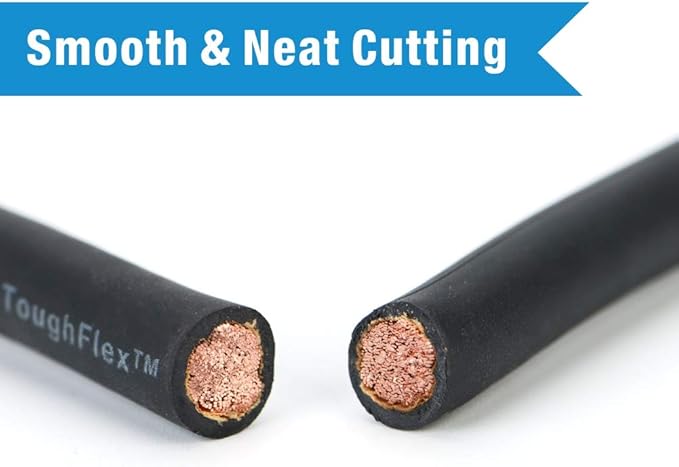 iCrimp Heavy Duty Copper Lug Crimping Tool, for AWG 8,6,4,2,1 Gauge Battery Cable Ring Terminal Ends with Built-in Cable Cutter