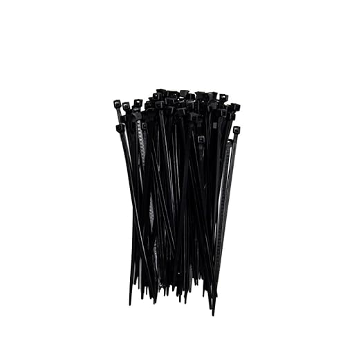 ZipTie.com 4-inch UV Resistant Black Fuel Hose Zip Tie, 18-lb Tensile Strength, 100-Pack